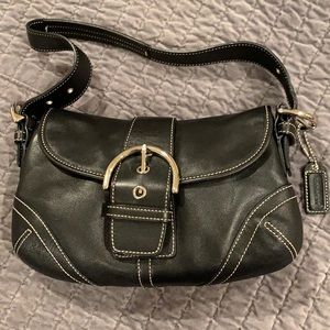 Coach Black Leather Shoulder Bag